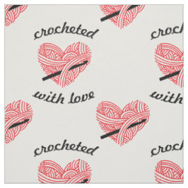 Tecido "Crocheted with Love" Yarn Heart Artesanatos