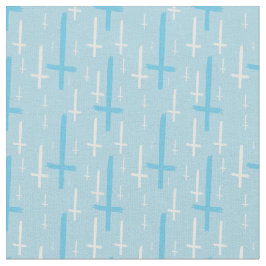 Tecido cruz invertida de cabeça para baixo azul pastel
