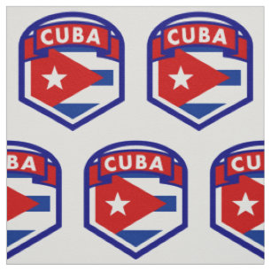 Tecido Cuba Flag Crest