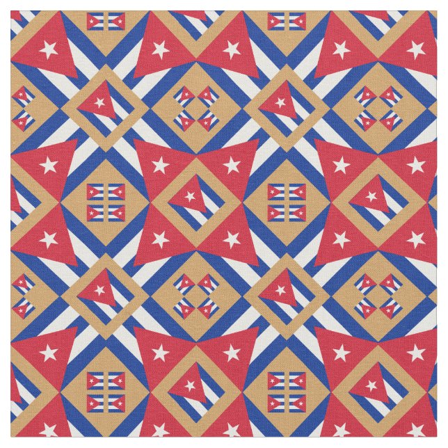 Tecido cubano Flag & Trendy Cuba - GLD (Detalhe)