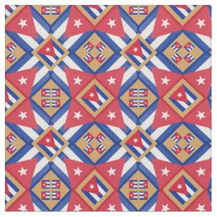 Tecido cubano Flag & Trendy Cuba - GLD