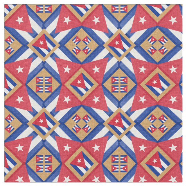 Tecido cubano Flag & Trendy Cuba - GLD (Detalhe)