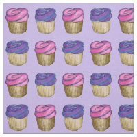 Cupcakes de Aquarela, cor-de-rosa e Fosco roxo
