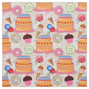 Tecido Cupcakes Lollipop Rosquinha Icecream Têxtil