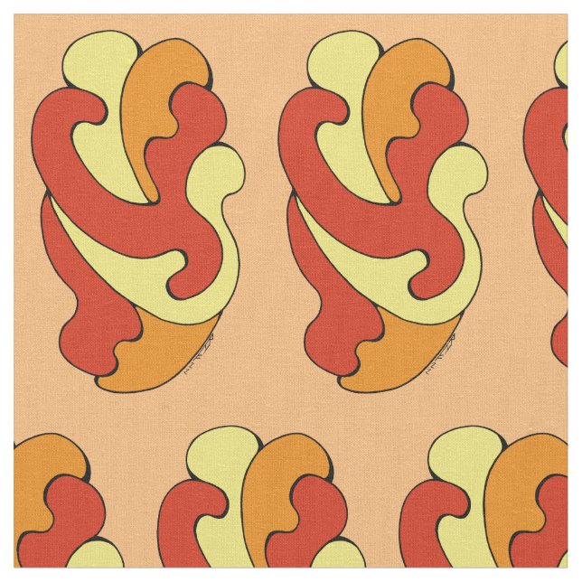 Tecido Curvas de Embrasão (Amarelo, Vermelho, Laranja) (Detalhe)
