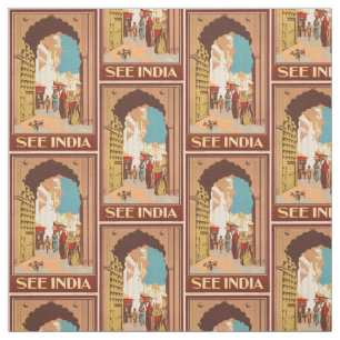 Tecido customizável do viagem de India do vintage