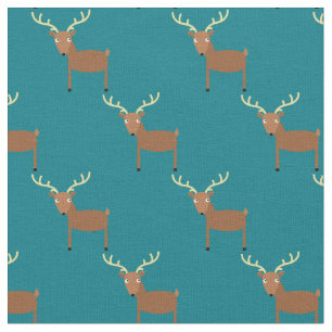 Tecido Cute Deer Kids Baby Nursery Teal