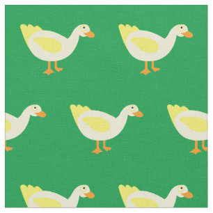Tecido Cute Duck Kid Nursery Green