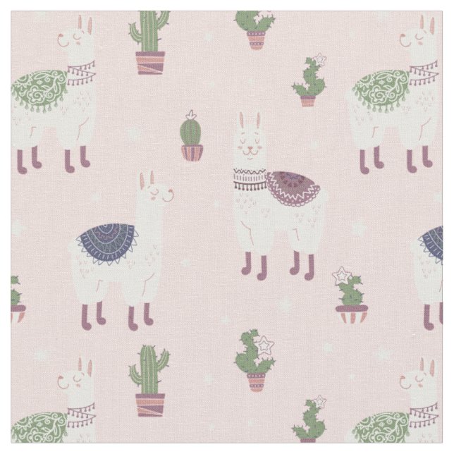 Tecido Cute Llama (Detalhe)