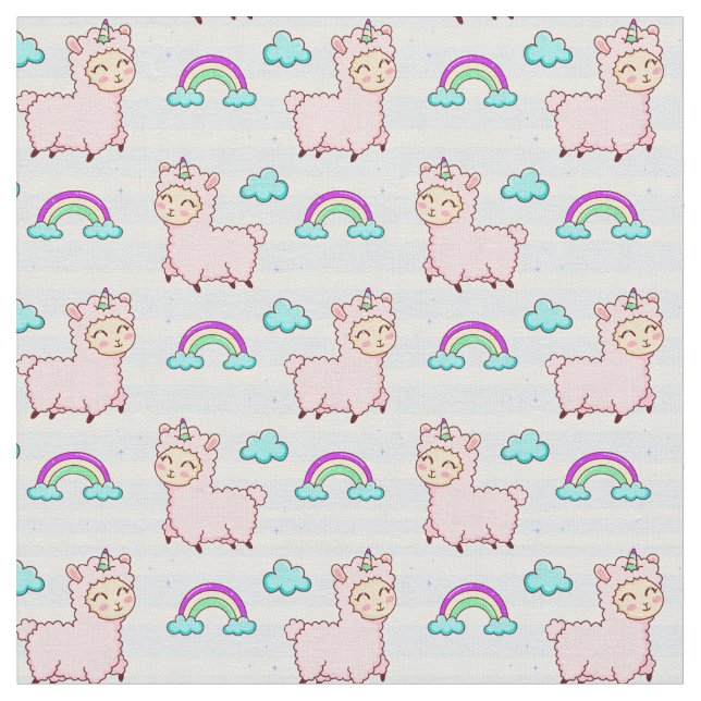 Tecido Cute Llama (Detalhe)
