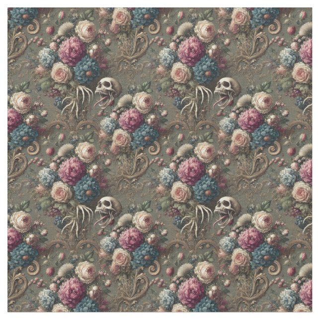 Tecido Cynic de domingo - Azulejo denso vitoriano gótico (Detalhe)