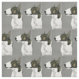 Tecido da arte do cão de bull terrier
