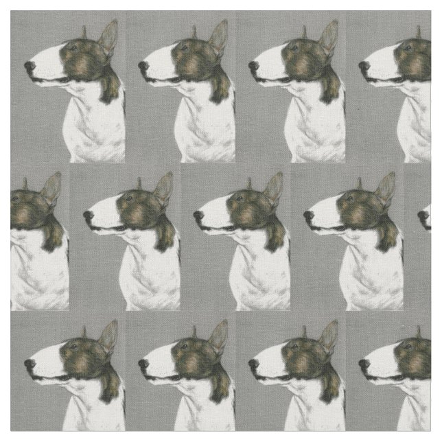 Tecido da arte do cão de bull terrier (Detalhe)