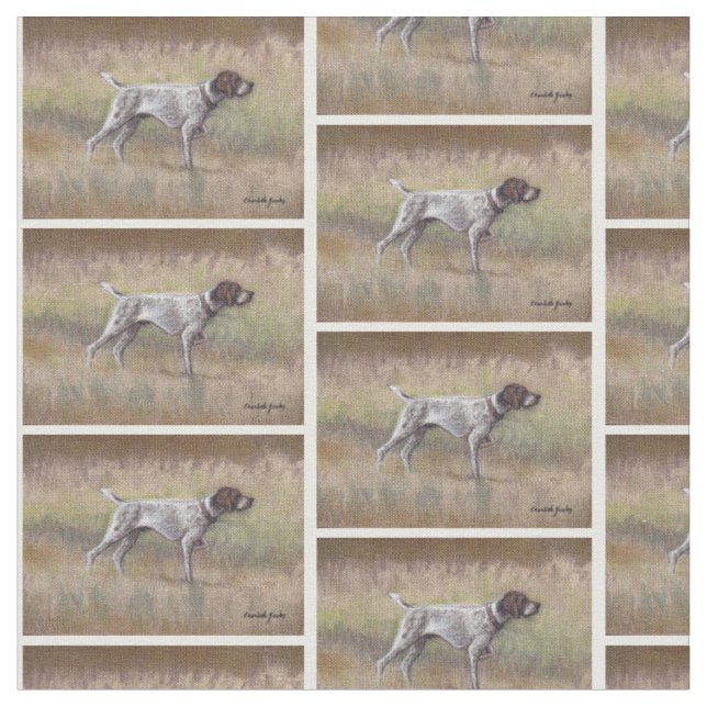 Tecido da arte do cão do ponteiro de Shorthair do (Detalhe)
