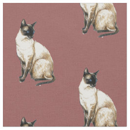 Tecido da arte do gato Siamese