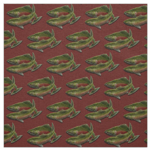 Tecido da arte dos peixes dos salmões de Coho do