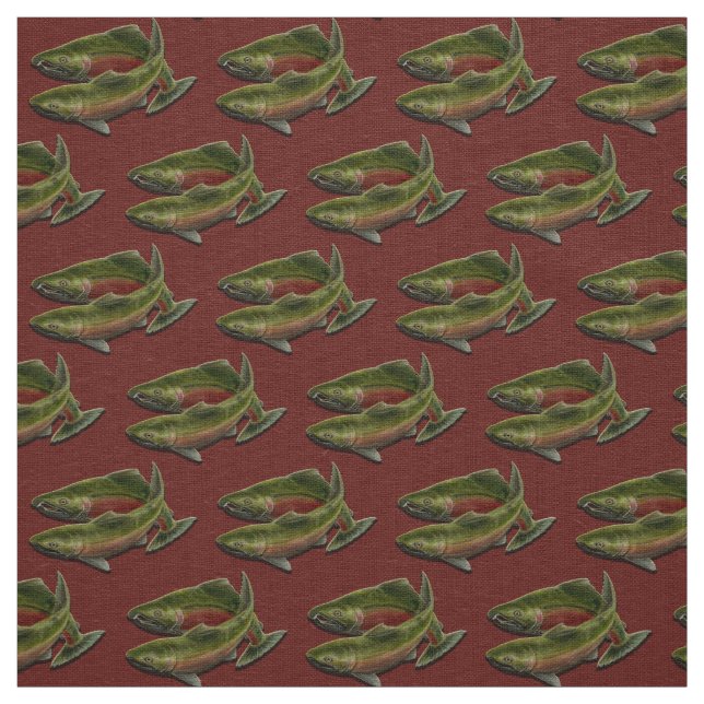 Tecido da arte dos peixes dos salmões de Coho do (Modelo)