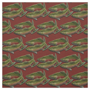 Tecido da arte dos peixes dos salmões de Coho do