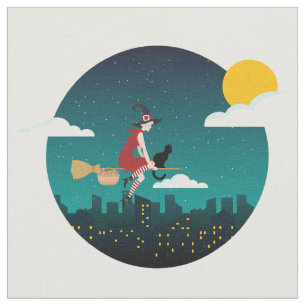 Tecido da Bruxa de Halloween Befana