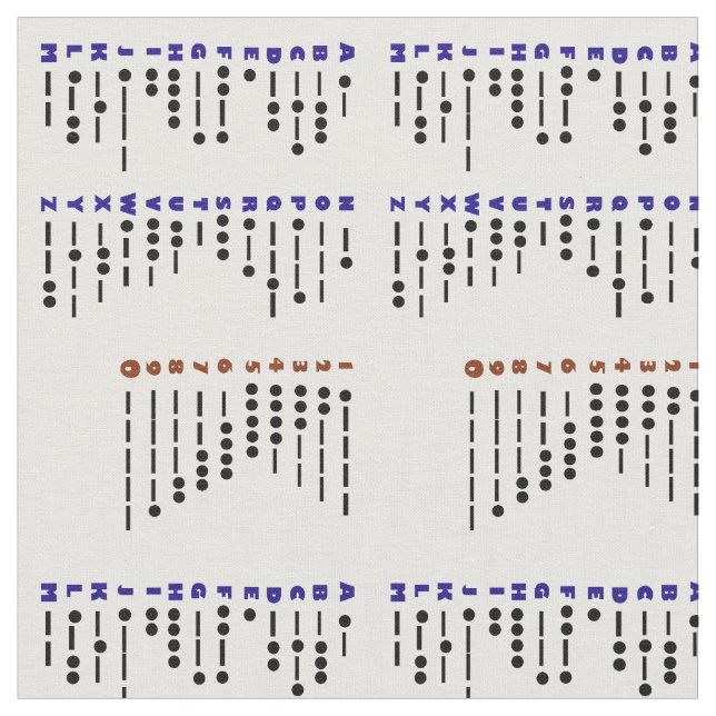 Tecido da carta do código Morse (Detalhe)