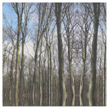 Tecido da foto da floresta do inverno