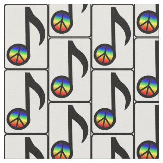 Tecido da nota da música do sinal de paz do