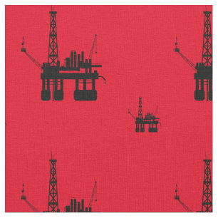Tecido da plataforma de petróleo - vermelho