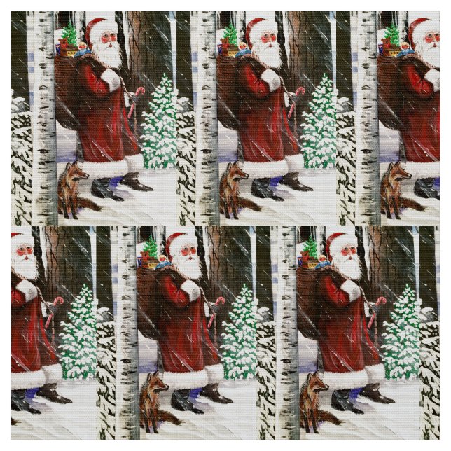 Tecido da Raposa do Papai Noel (Modelo)