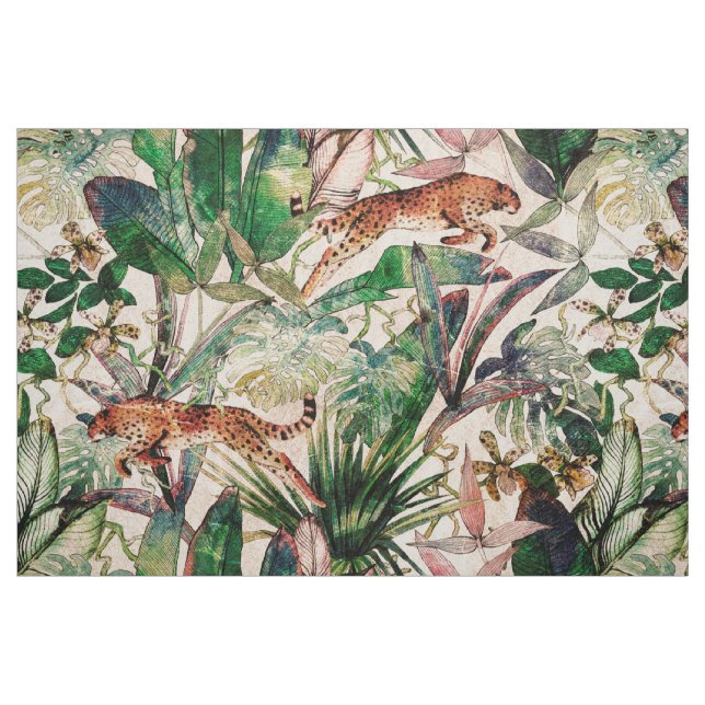 Tecido da selva tropical Vintage Chinoiserie (Fat Quarter)