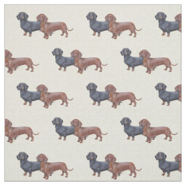 Tecido Dachshund Dog Art