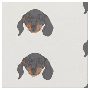 Tecido Dachshund dog Portrait