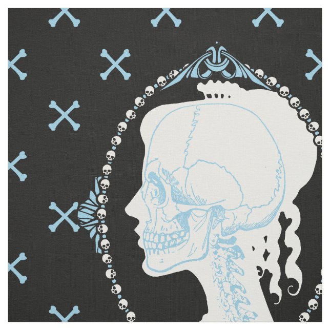 Tecido Daît Skull Cameo Blue (Modelo)