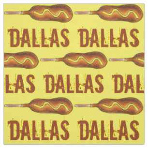 Tecido Dallas TX Texas Corndog Corn Dog Mustard Foodie