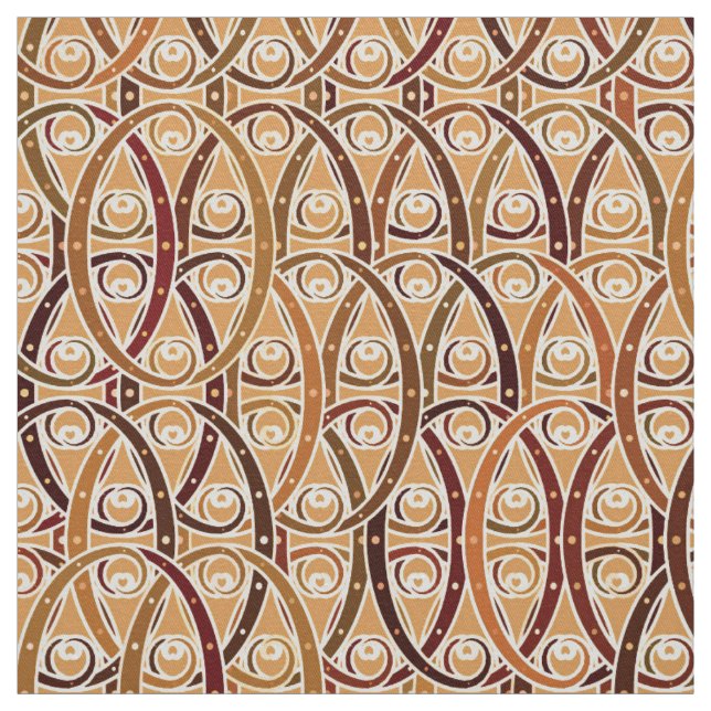 Tecido Damasco árabe - bronzeado castanho e camelo (Modelo)