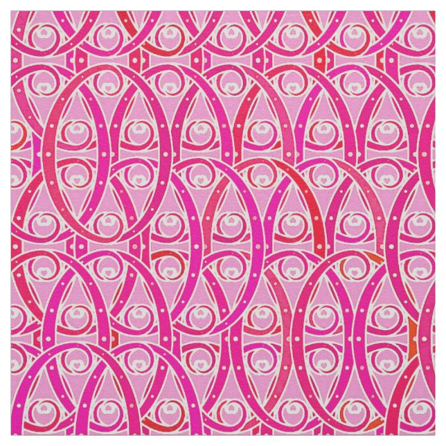 Tecido Damasco árabe - rosa morango (Modelo)