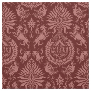 Tecido Damasco do 12 século com animais