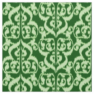 Tecido Damasco do Moorish de Ikat - o pinho e a hortelã