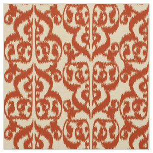 Tecido Damasco do Moorish de Ikat - tanjerina
