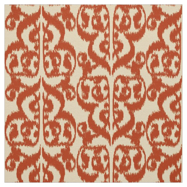 Tecido Damasco do Moorish de Ikat - tanjerina (Modelo)