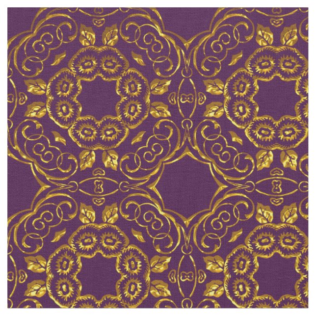 Tecido Damasco Elegante Roxo (Detalhe)