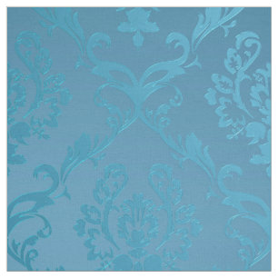 Tecido Damasco Glam moderno de turquesa do vintage