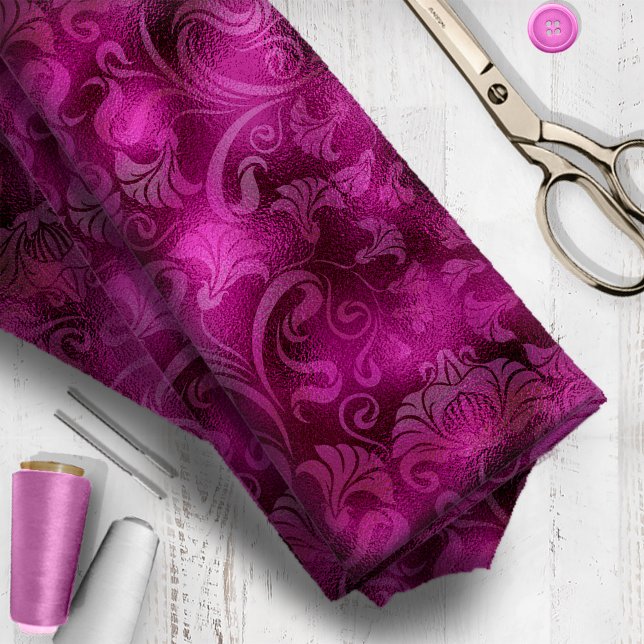 Tecido Damask Floral Shimmer Magenta Rosa ID461 (Criador carregado)
