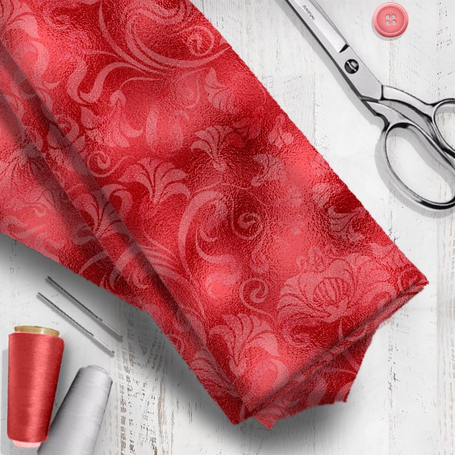 Tecido Damask Floral Shimmer Rosa Red ID461 (Criador carregado)