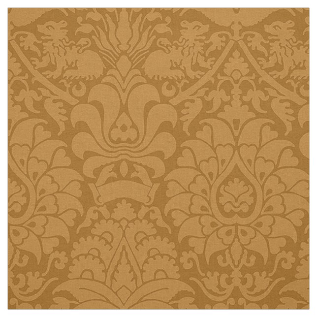 Tecido Damask with Lions, Burnt Caramel (Modelo)