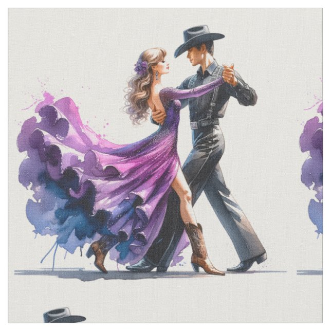 Tecido Dança de Casal Ocidental (Detalhe)