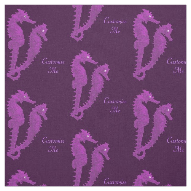 Tecido Dança Dos Cavalos-marinhos (Roxo) (Modelo)