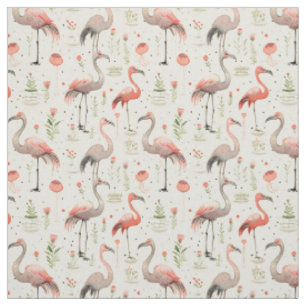 Tecido Dança no ar: Whimsy Flamingo