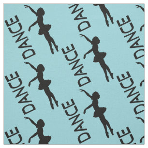 Tecido Dança - Padrão de Silhouette Ballerina