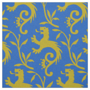 Tecido Dande-Lions medieval no azul