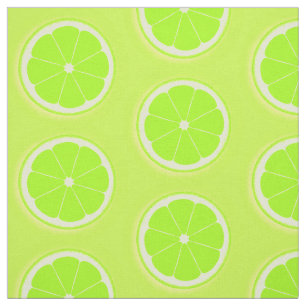 Tecido das frutas do amarelo do verde da fatia do
